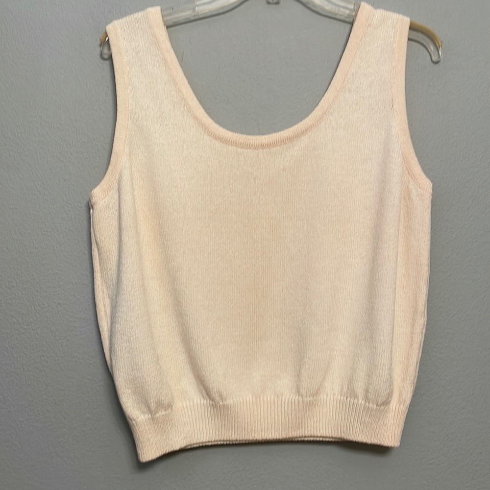 ST JOHN Basic Cream Tank Top